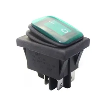 vypínač KCD2-2-201NW zelený