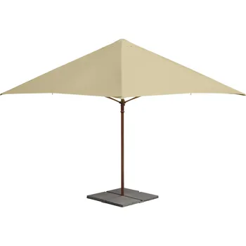 Slunečník MVIA Moravia Propag Slunečník WOODY 3,5 m imitace dřeva, potah bez volánu Béžová