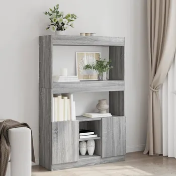 Příborník do zásuvky Skříň highboard šedá sonoma 92 x 33 x 140 cm kompozitní dřevo