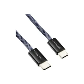 Datový kabel USB-C PD100/240W kabel Spacetronik 2m, tmavě modrá
