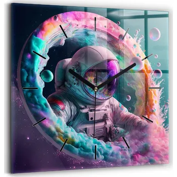 Hodiny Nástěnné hodiny Wallfluent, odstíny modré, 30 cm