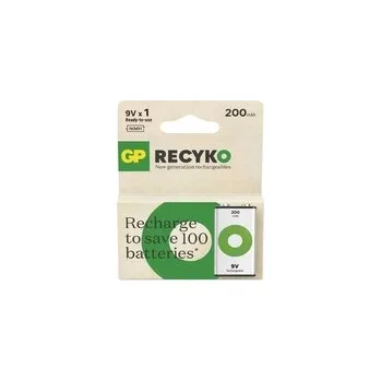 Elektronika Baterie 6F22 nabíjecí 9V/200mAh GP B2552 Recyko 1ks