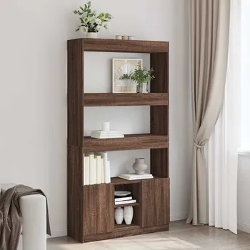 Příborník do zásuvky Skříň highboard hnědý dub 92 x 33 x 100 cm kompozitní dřevo