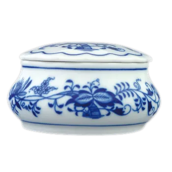 Dóza na potraviny Cibulák Dóza kulatá šperkovnice 9cm Originál Český porcelán Dubí
