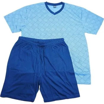 Pánské pyžamo Pánské letní pyžamo modré N-feel MC4150
