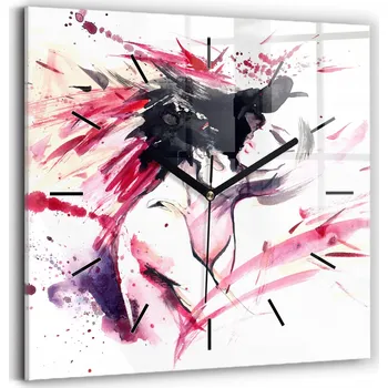 Hodiny Nástěnné hodiny Wallfluent růžové 30 cm