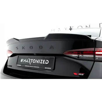 Tuning Maxton Design Maxton Design prodloužení spoileru 3d pro Škoda Octavia RS Mk4, Mk4 Facelift, černý lesklý plast ABS, Liftback SLEVA 5%