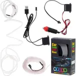 Osvětlení interiéru auta ambientní USB/12V, 5m bílé