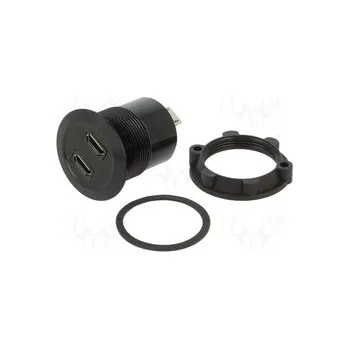 Elektrická zásuvka MICRO-USB-03-BK