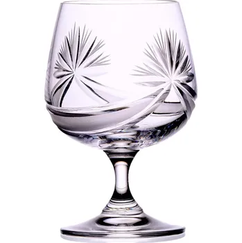 Sklenice Bohemia Crystal Ručně broušené sklenice na brandy a koňak Mašle 250ml (set po 6 ks)