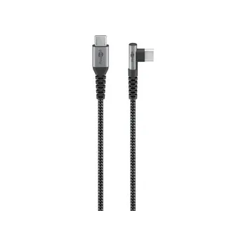 Datový kabel Kabel USB-C 2.0 480 Mb/s Goobay ANGLE TEXTIL 1m