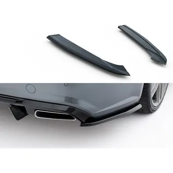 Tuning Maxton Design boční difuzory pod zadní nárazník ver.3 pro Audi A6 C7 FL, černý lesklý plast ABS, Sedan / Avant, vč. S-Line SLEVA 5%