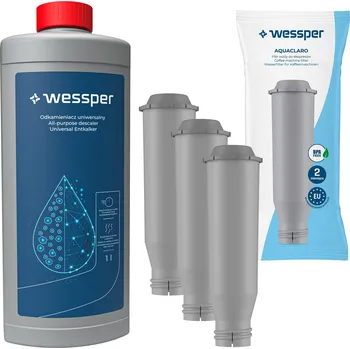 Příprava kávy 3x Filtr Wessper pro kávovary Krups + Univerzální odvápňovač Wessper 1L