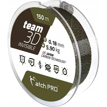 VLASEC MATCHPRO TEAM 3D INVISIBLE 0,25 MM 150 M