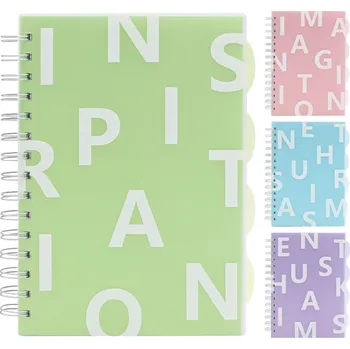 Blok Spirálový zápisník, linkovaný, A5 /105 listů, obal z PVC (mix 4 barev)