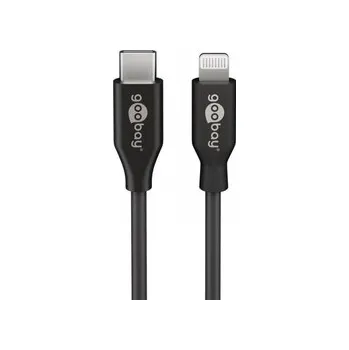 Datový kabel USB-C - Apple Lightning Goobay Black kabel 0,5m
