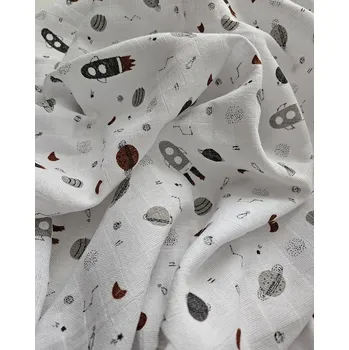 látková plena Prem Plena bavlněná tištěná Vesmír(5 ks)