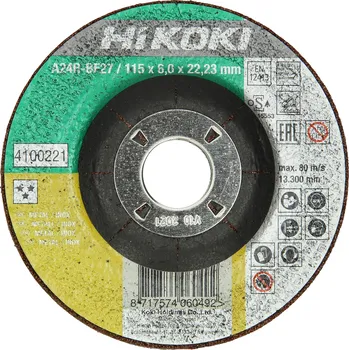 Brusný kotouč HiKOKI 4100221 Brusný kotouč na nerez a kov 115x22,2x6mm free_store_pickup