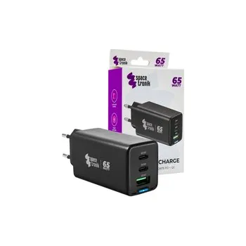 Rychlá nabíječka 3v1 USB-C USB PD 65W 5A černá