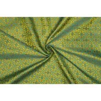 Brokát šlechtický, tyrkysovo-hnědo-žlutý, sartor.cz