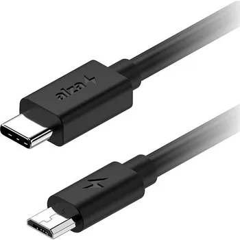 Datový kabel AlzaPower Core USB-C to Micro USB 2.0 0.5m černý