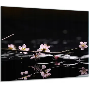 Obraz SKLENĚNÁ OCHRANNÁ DESKA NA SPORÁK 60x52 KVĚTINY