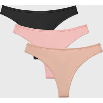 Kalhotky 3PACK Tanga Bamboo Mina