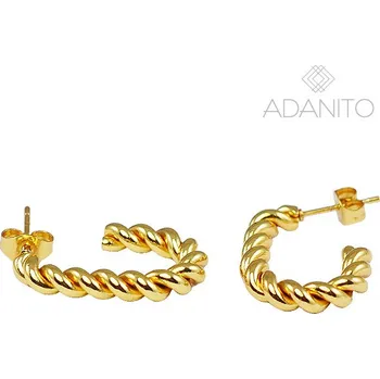 Náramek Pozlacené náušnice z chirurgické oceli kroužky