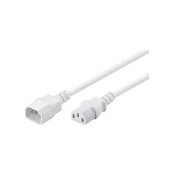 Napájecí kabel IEC C13 - C14 Goobay napájecí kabel bílý 0,5m