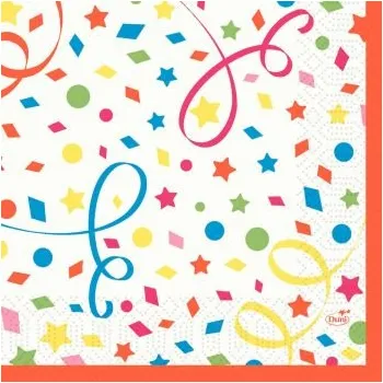 Papírový ubrousek Ubrousek 33 x 33 cm 3 vrstvý CONFETTI (250&nbsp;ks)