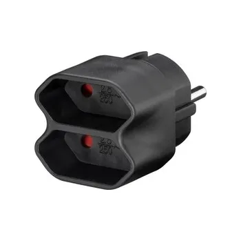 Dvoucestný elektrický rozbočovač 230V Goobay černý