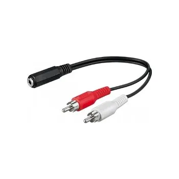 Audio kabel Audio adaptér gn. 3,5mm jack - 2x RCA 20cm Goobay
