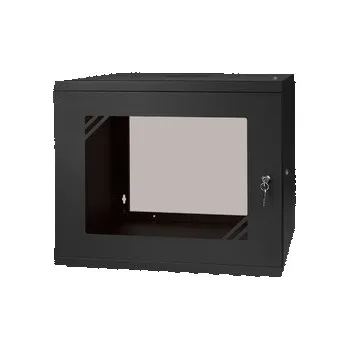 Rozvaděč RACKOVÁ skříň 19'' 9U 600x450mm ČERNÁ Prosklená dvířka