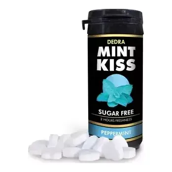 Mátové osvěžující pastilky bez cukru MINT KISS, peppermint, 28 g