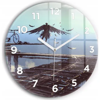 Hodiny Nástěnné hodiny Wallfluente, odstíny modré, 30 cm