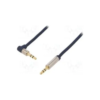 Audio kabel kabel JACK 3.5 ster.V-3.5 V ster.úhl. 0.75m LogiLink