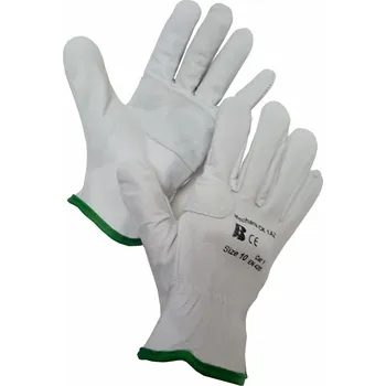Pracovní rukavice BAN MECHANIK CK 1AZ / Celokožené rukavice se zdvojenou dlaní - bílá 9
