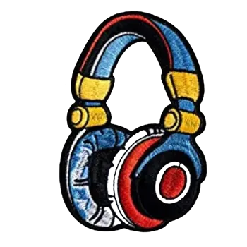 Nažehlovací nášivka - sluchátka velká (8,6 x 12,75 cm)