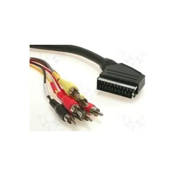 Video kabel kabel 6xCINCH-SCART 1.5m