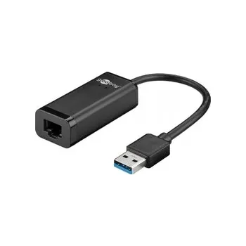 Elektrická zásuvka Adaptér RJ45 1Gbps zásuvka na USB 3.0 Goobay zástrčku