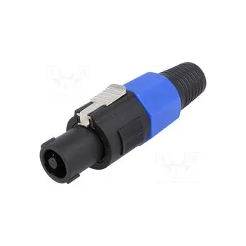 Elektrická zásuvka SPEAK-ON vidlice na kabel 4pin modrý CLIFF