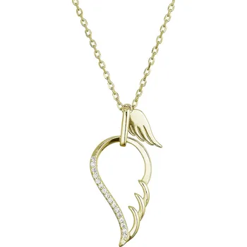 Náhrdelník Pozlacený stříbrný náhrdelník velké a malé křídlo 12125.1