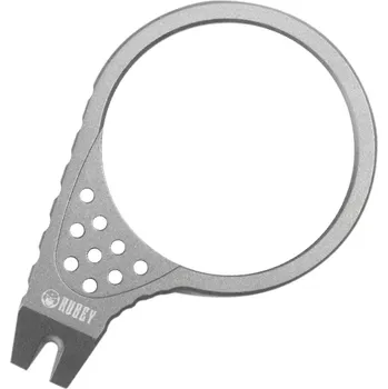 Multifunkční nůž KUBEY Finger Ring Pry Bar Šedý Titan Pary Par KU410A