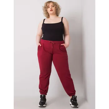 Bordó dámské tepláky RV-DR-6331.86-bordo Velikost: 2XL