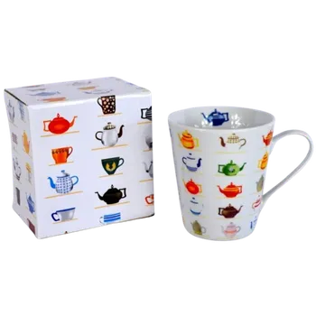 Porcelánový hrnek s dekorem konviček - 295 ml