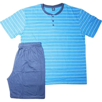 Pánské pyžamo Pánské letní pyžamo modré N-feel MC2453