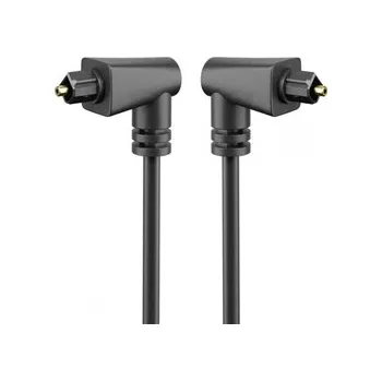 Audio kabel ANGULAR Toslink optický kabel 2x90 stupňů. Goobay 1m