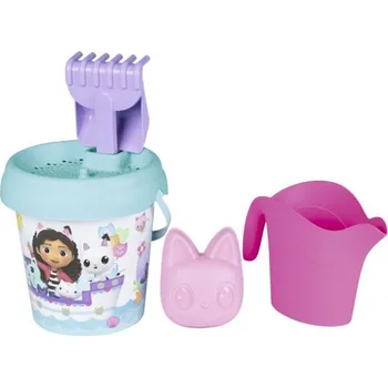 Hračka na písek Vědro Gabby's Dollhouse s konvičkou a přísl., střední