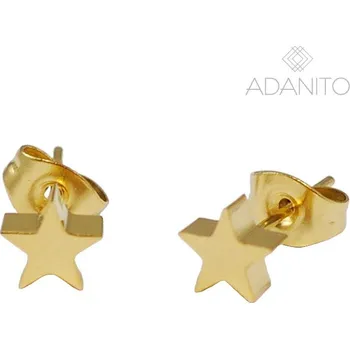 Náušnice Pozlacené náušnice z chirurgické oceli hvězdičky