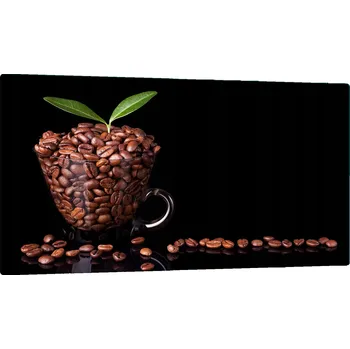 Kuchyňské prkénko SKLENĚNÁ DESKA NA KRAJENÍ 52x30 KÁVA